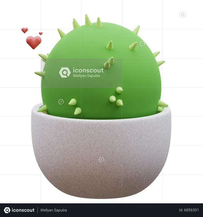 Planta de cactus  3D Icon