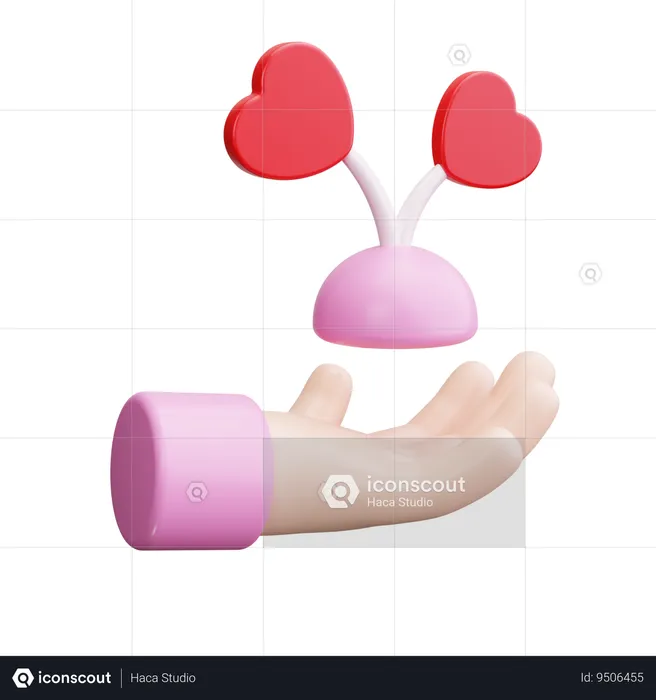 Planta de amor  3D Icon