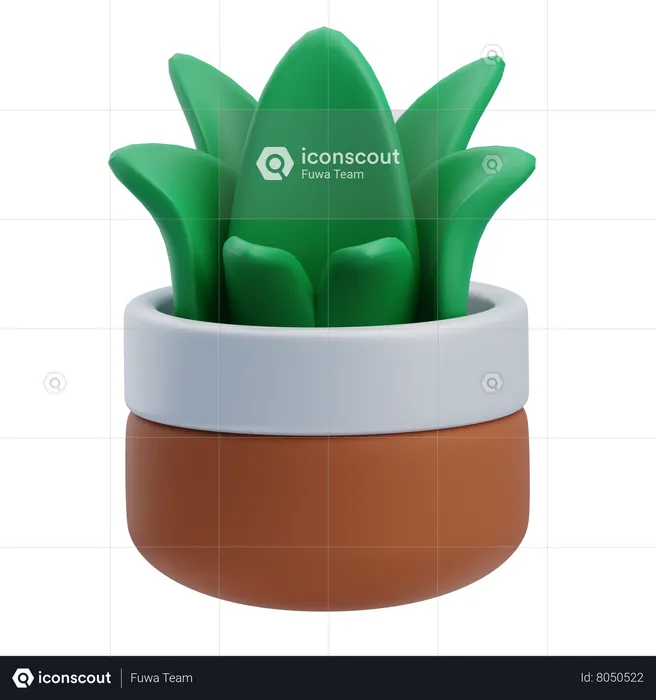 Planta de hierba de escritorio  3D Icon