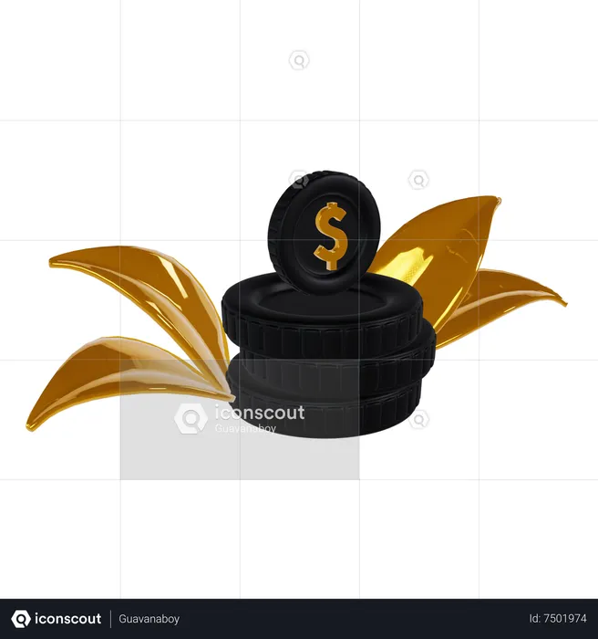 Planta de dinero  3D Icon