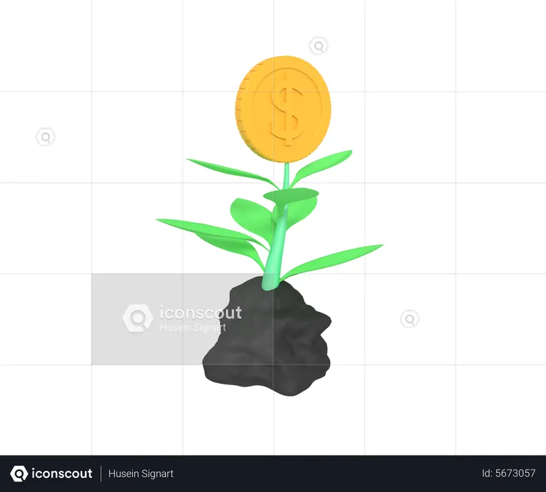 Planta de inversión  3D Icon
