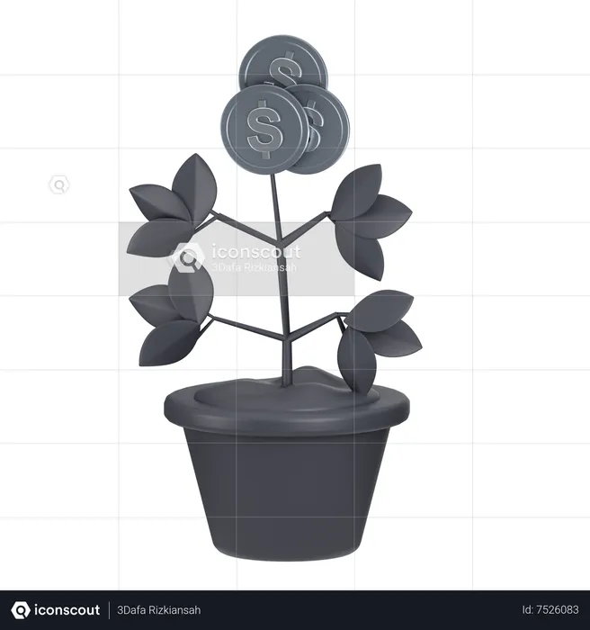 Planta de dinheiro  3D Icon