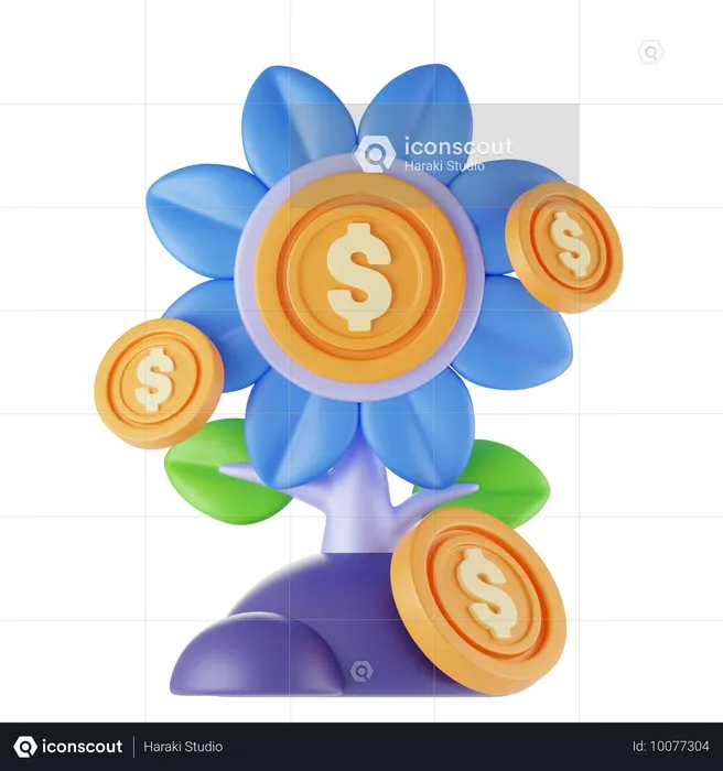 Planta del dólar  3D Icon