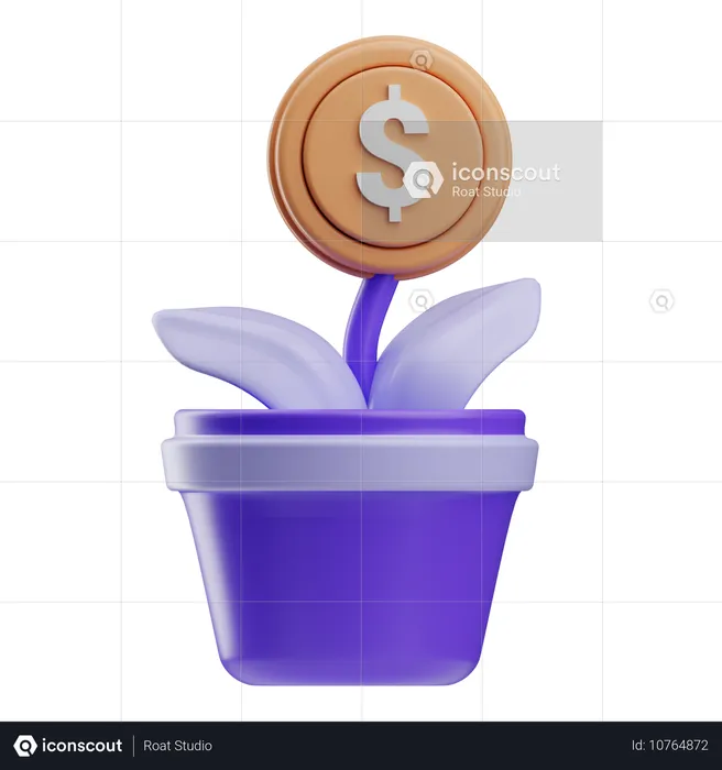 Planta del dólar  3D Icon