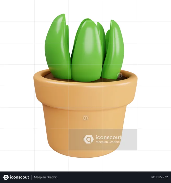 Planta en maceta  3D Icon