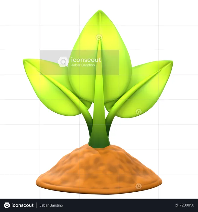 Plantation d'arbres  3D Icon