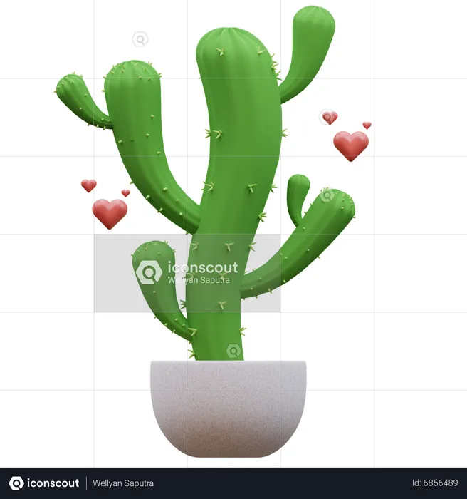 Plante de cactus  3D Icon