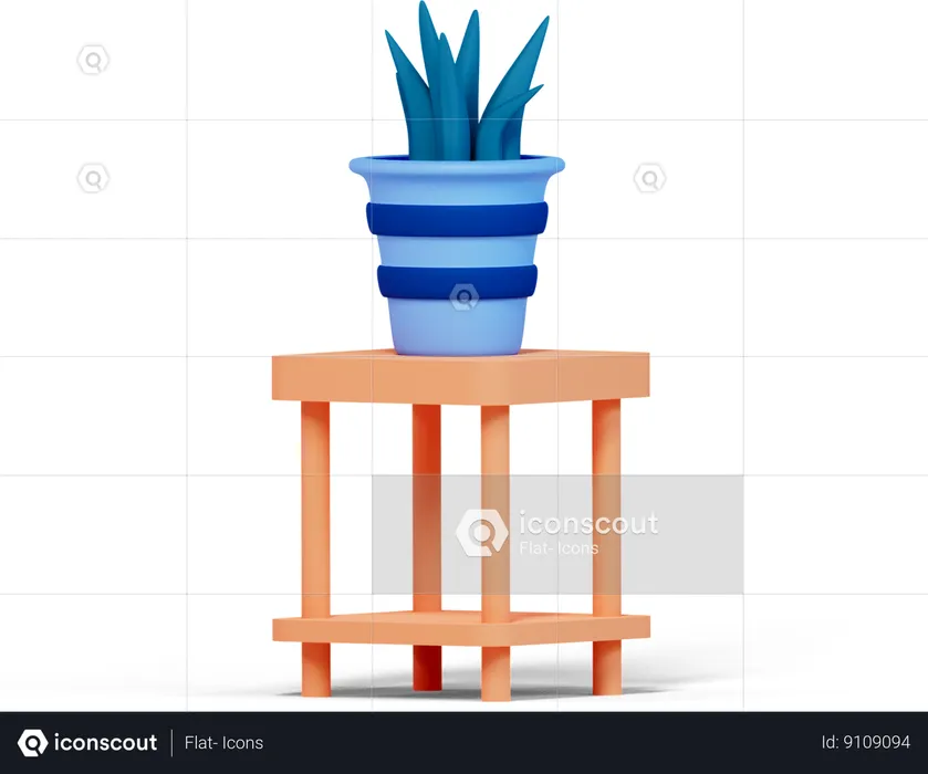 Plante d'intérieur  3D Illustration