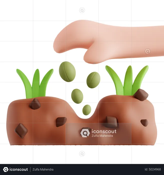 Planting  3D Icon