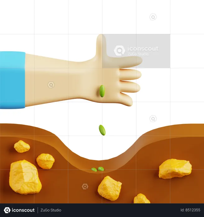 Planting Seeds  3D Icon