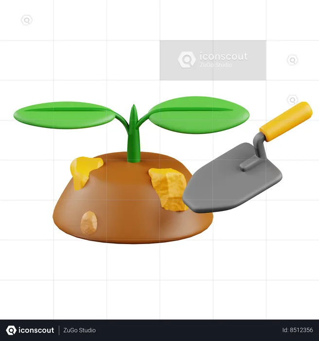 Planting Tree  3D Icon