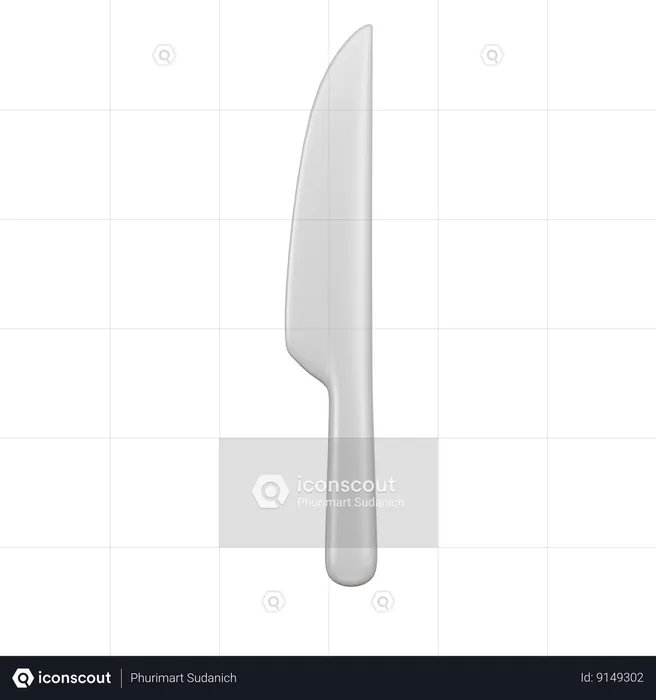 Plastic Knife  3D Icon