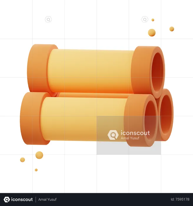 Plastic Pipe  3D Icon