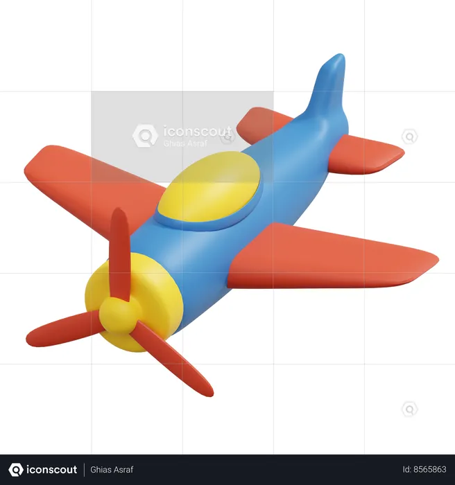 Plastic Plane  3D Icon