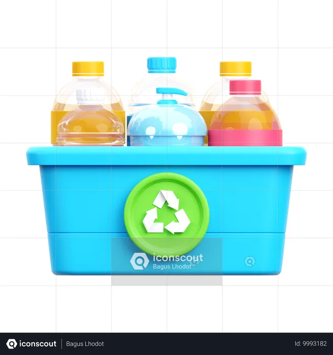 Plastic Recycling  3D Icon