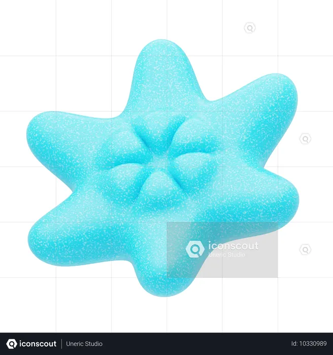 Resina plástica estrela azul macia  3D Icon