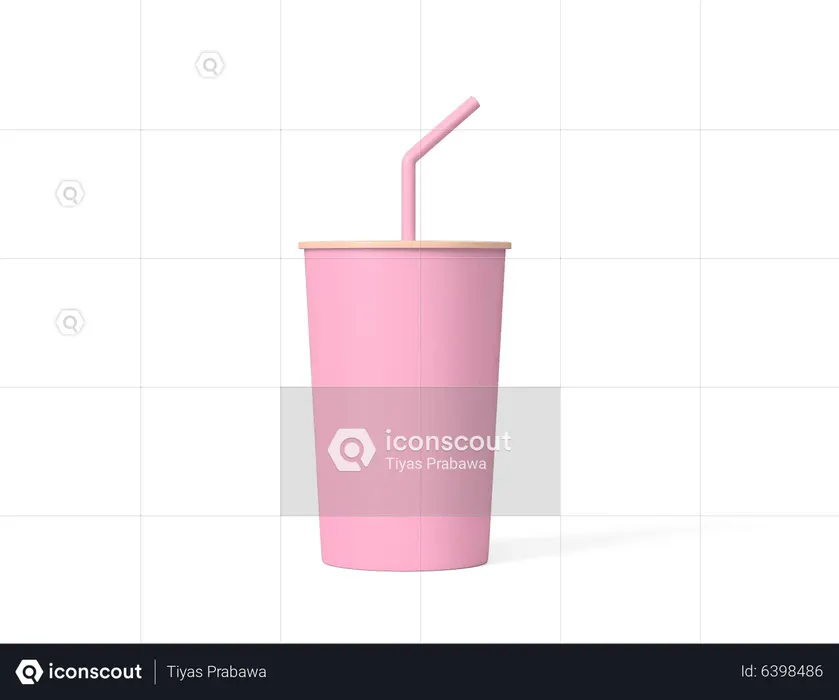 Vaso de plastico  3D Icon