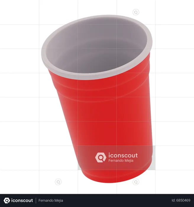 Vaso de plastico  3D Icon