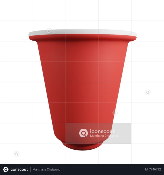 Vaso de plastico  3D Icon