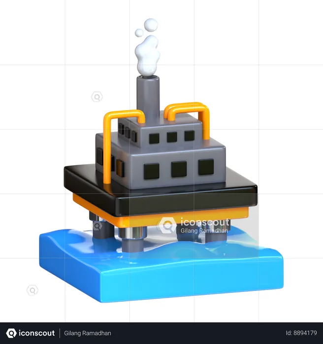 Plataforma petrolera  3D Icon