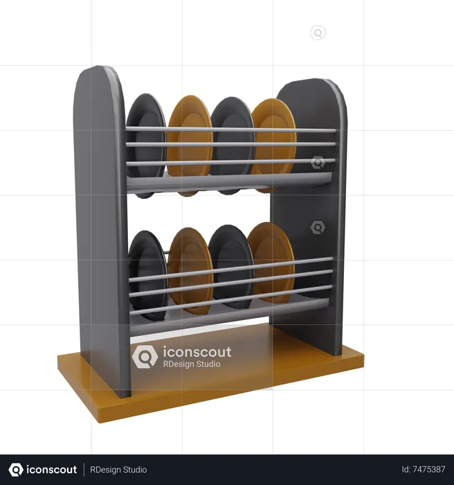 Plate rack  3D Icon