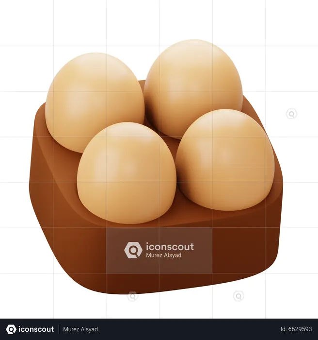 Plateau à œufs  3D Icon
