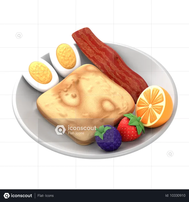 Plateau de petit déjeuner  3D Icon