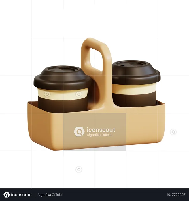 Plateau de tasse à café  3D Icon