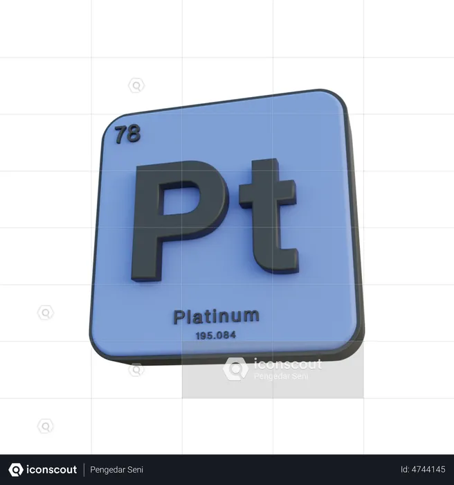 Platin  3D Illustration