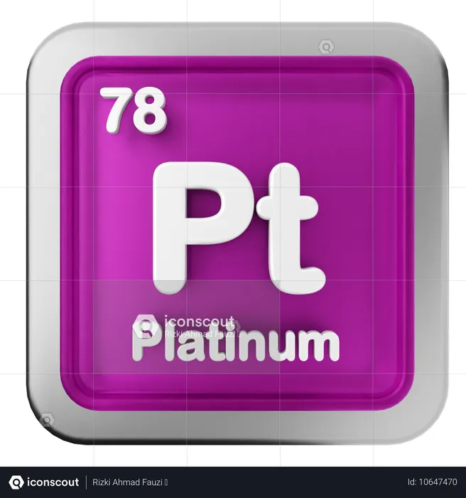 Platinum Periodic Table  3D Icon