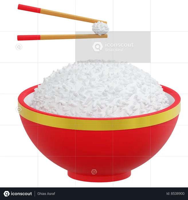 Cuenco de arroz  3D Icon