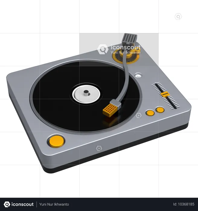 Plattenspieler-DJ  3D Icon