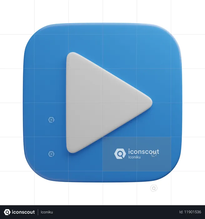 Play Button  3D Icon