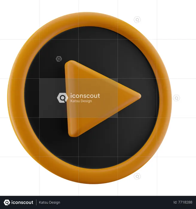 Play Button  3D Icon