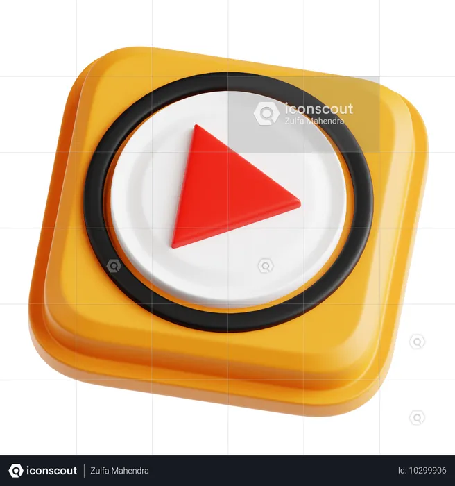 Play Button  3D Icon