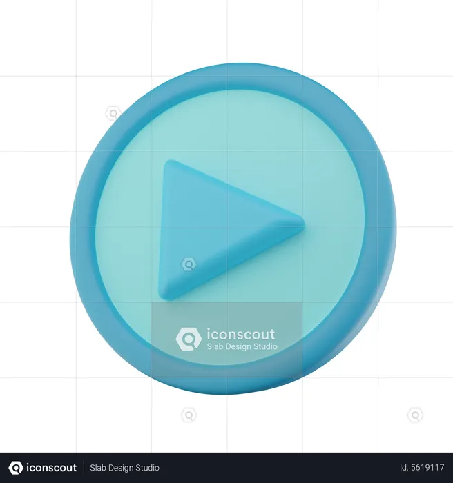 Play Button  3D Icon