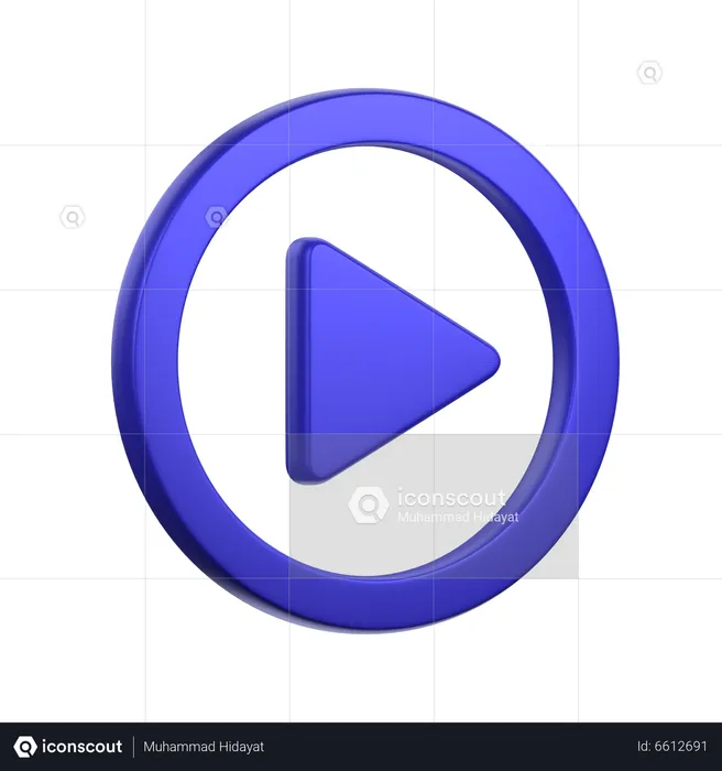 Play Button  3D Icon