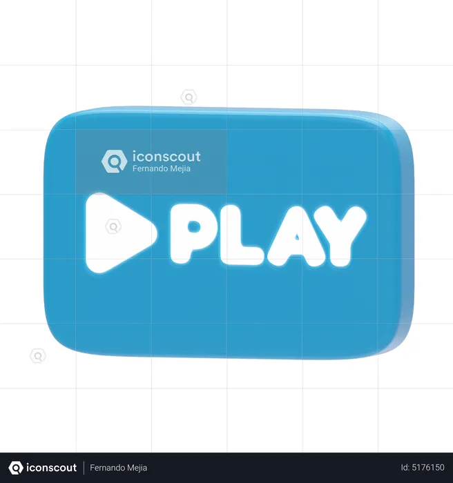 Play Button  3D Icon