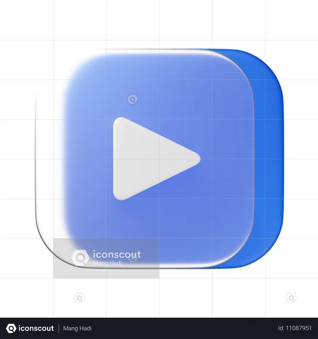 Play Button  3D Icon