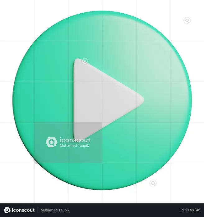 Play Button  3D Icon