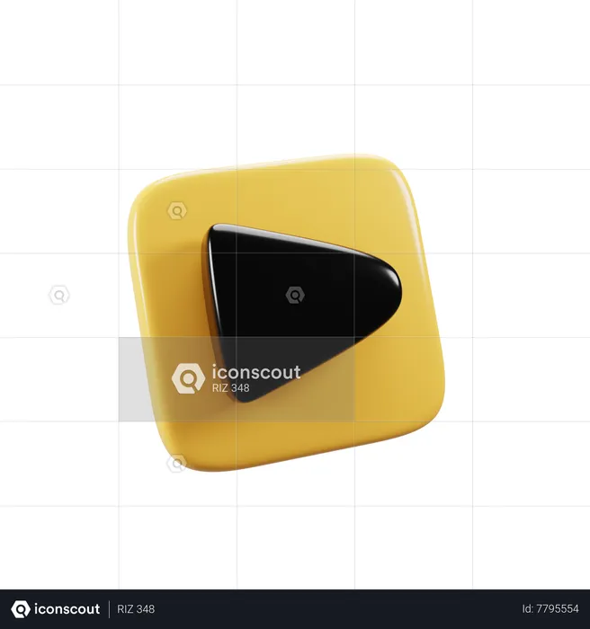 Play Button  3D Icon