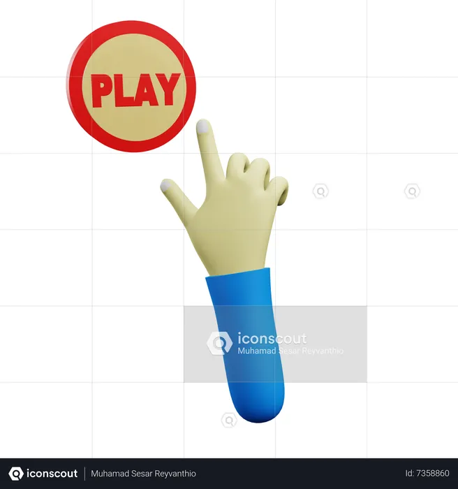 Play Click  3D Icon