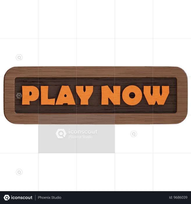 Play Now Button  3D Icon