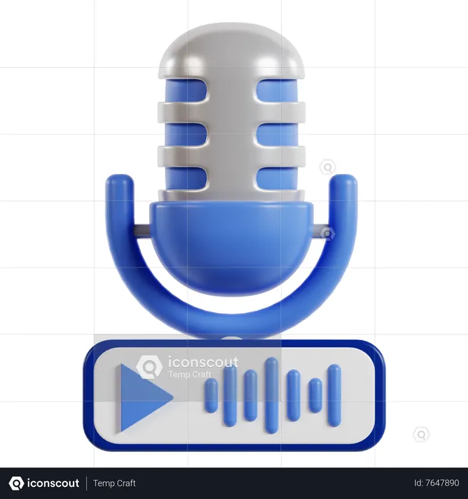 Play Podcast  3D Icon