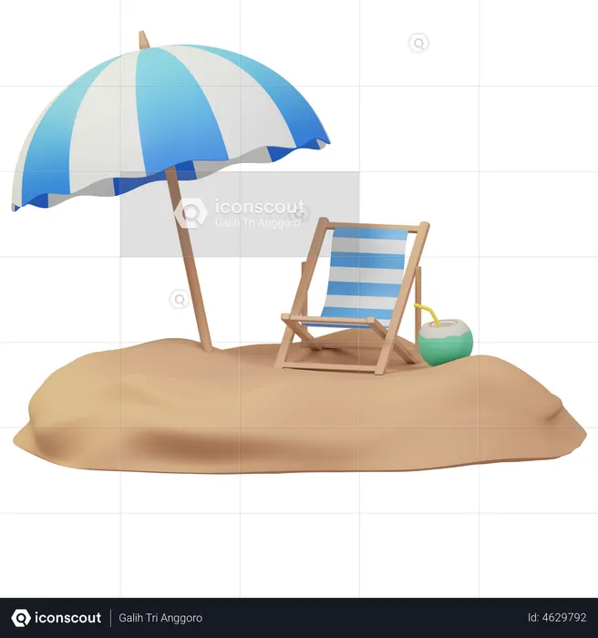 Playa  3D Icon