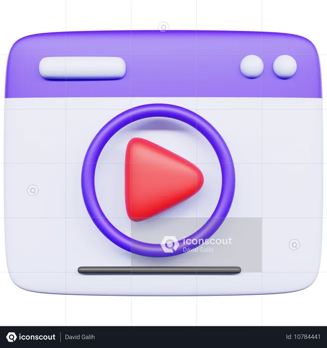 Reprodutor de vídeo colorido  3D Icon