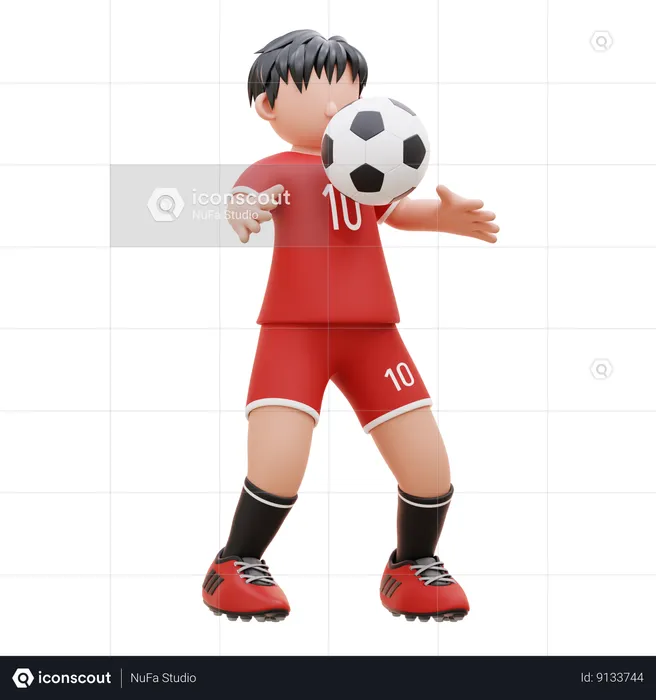 Player Is Playing With The Ball  3D Illustration