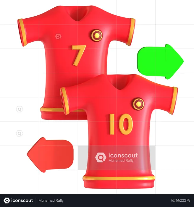 Player Substitution  3D Icon