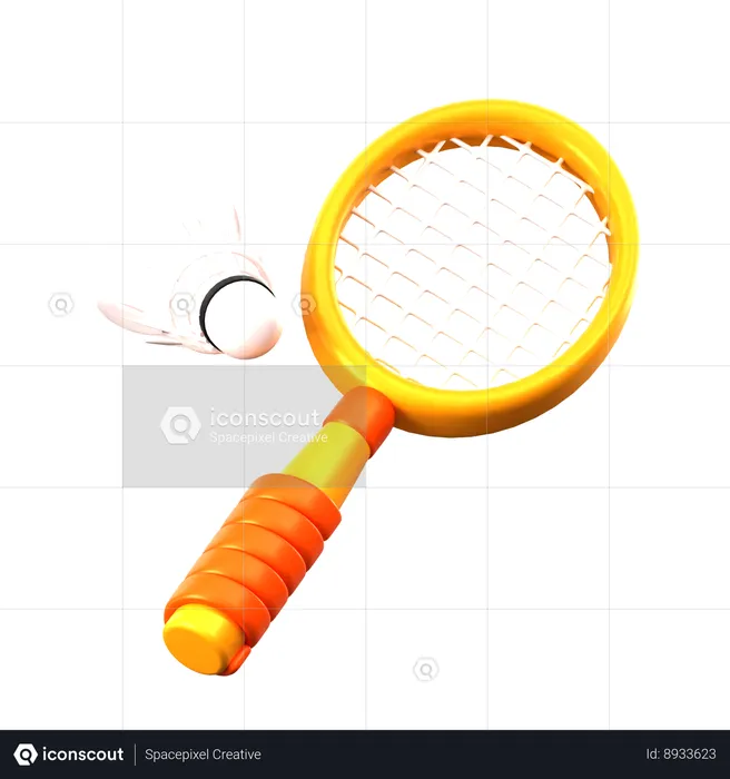 Playing badminton  3D Icon
