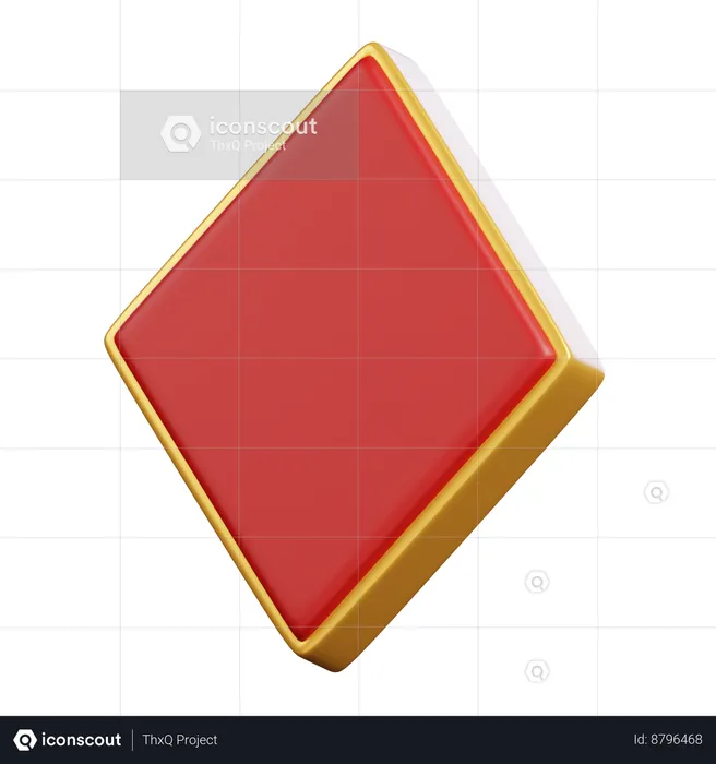 Playing Card Symbols Diamonds  3D Icon